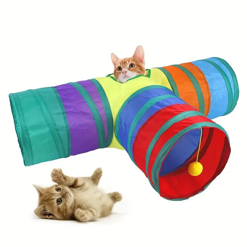 Foldable Cat Tunnel With Ball