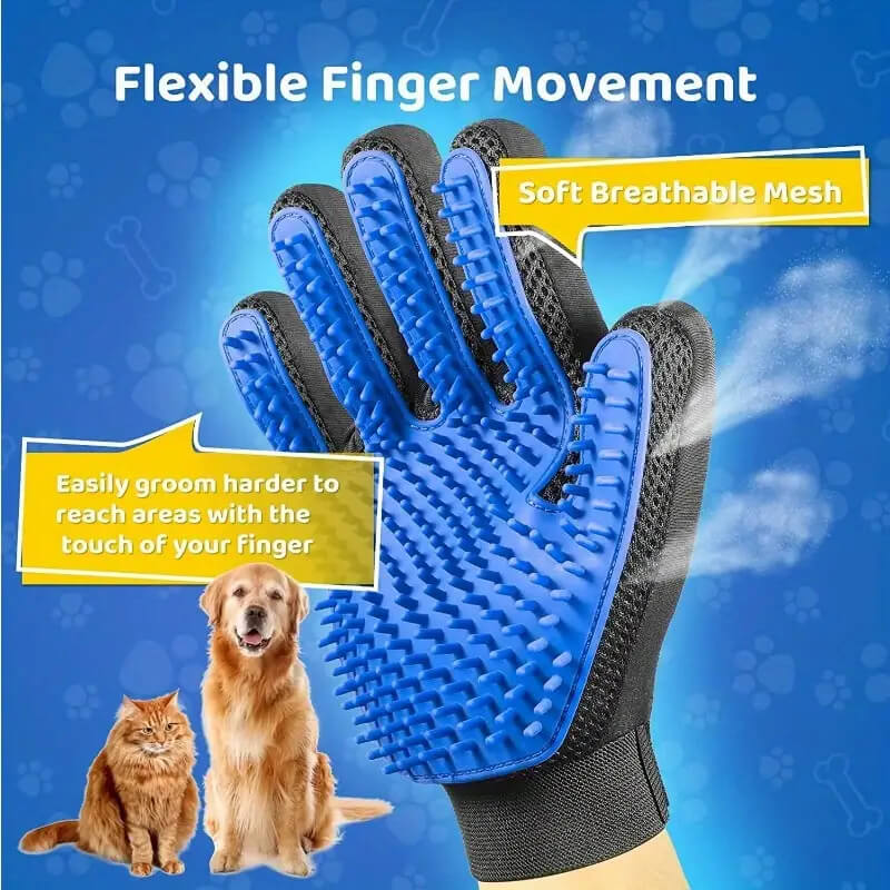 1 Pair Hair Remover Pet Grooming Gloves