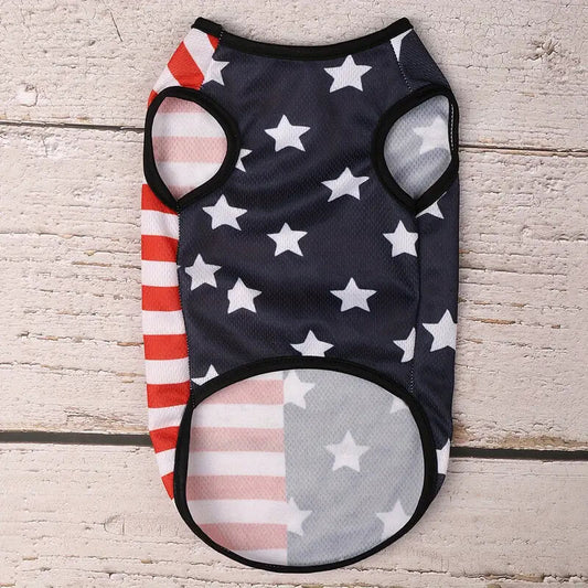 Independence Day Printed Stars and Stripes Pet Vest